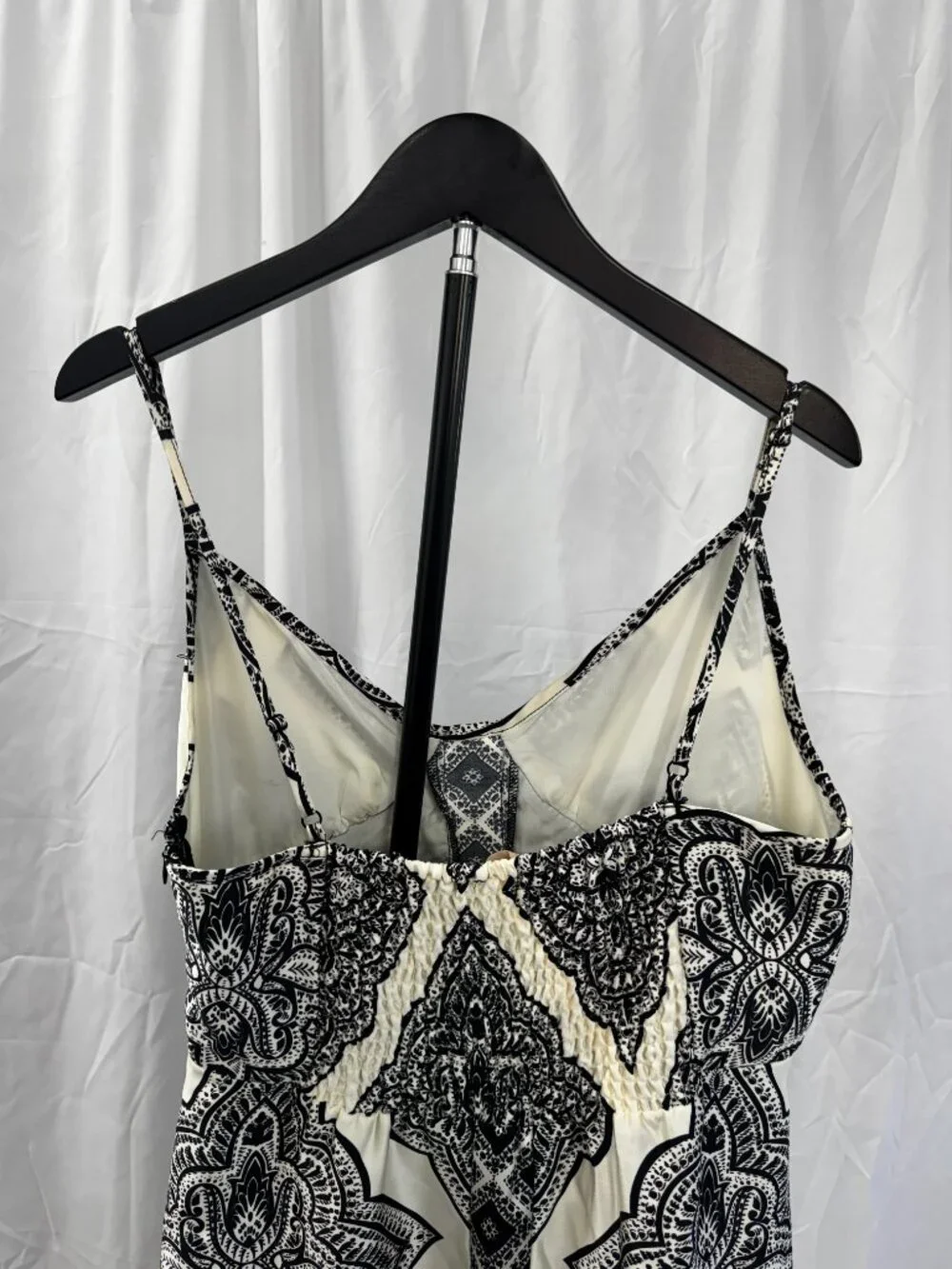 Camila Coelho Black & Cream Slip Dress‎ Size M